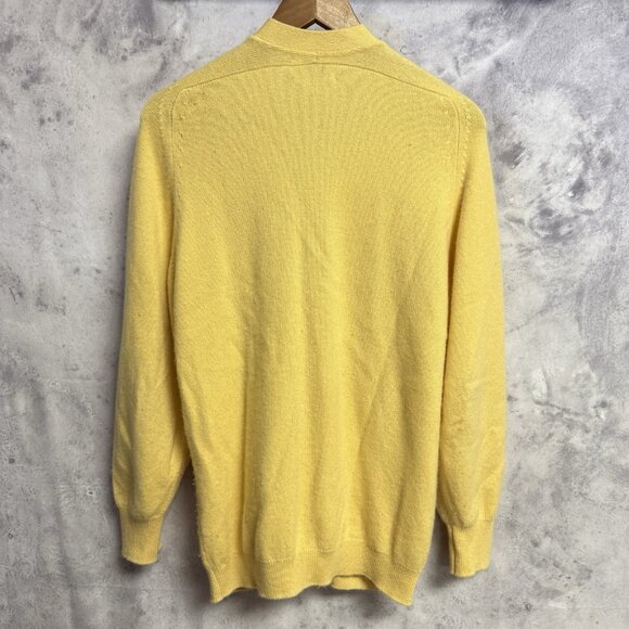 Vintage The Scotch House Cashmere Cardigan Sweater Womens 40 Yellow - Picture 2 of 11